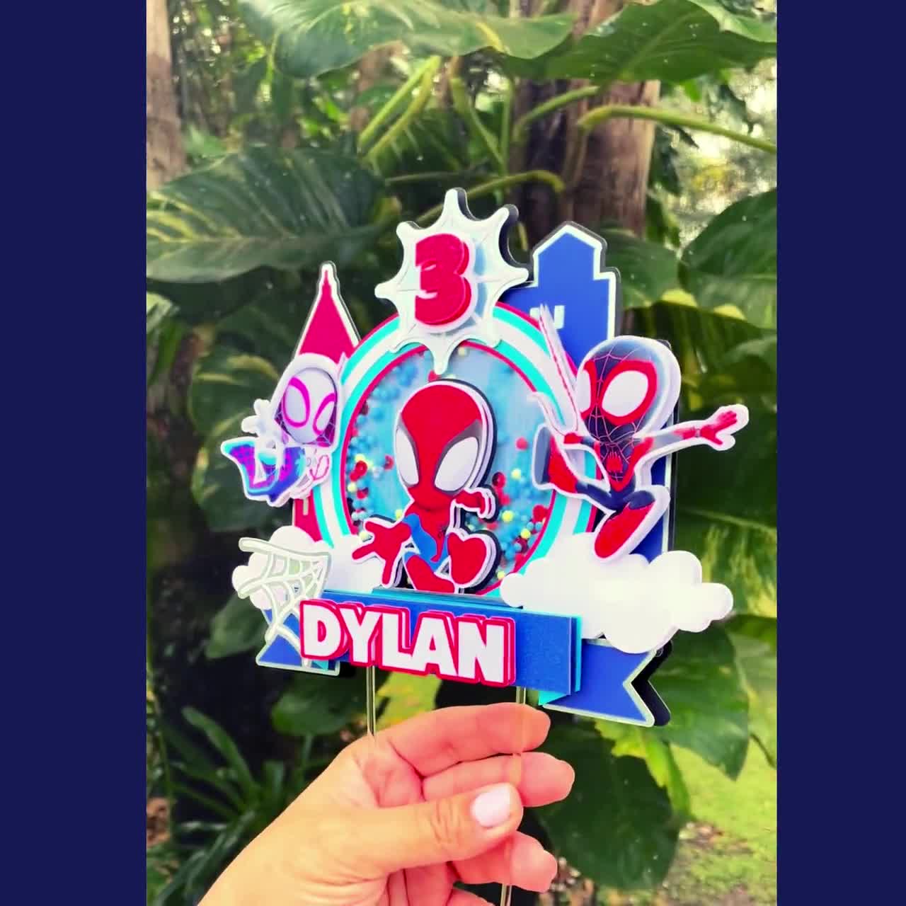 Spidey Cake Topper, Spidey and his amazing friends Cake Topper, Spidey Party Decorations, Spidey Birthday video poster