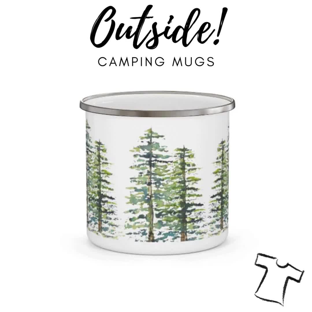 Pine Tree Camp Metal Mug