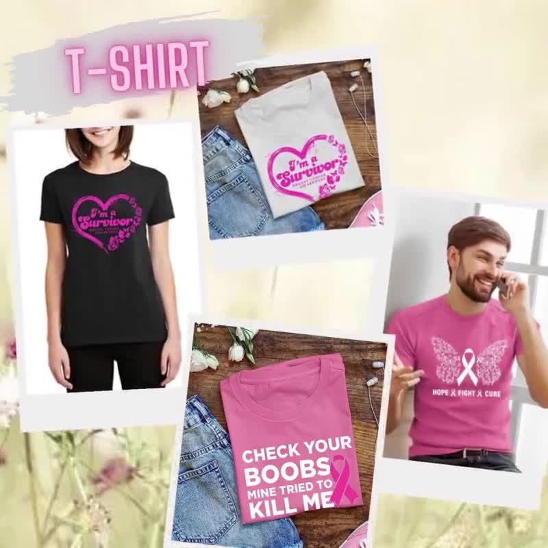 Men's Save The Ta-tas Breast Cancer Awareness T-Shirt - Soft Cotton Blend Tee