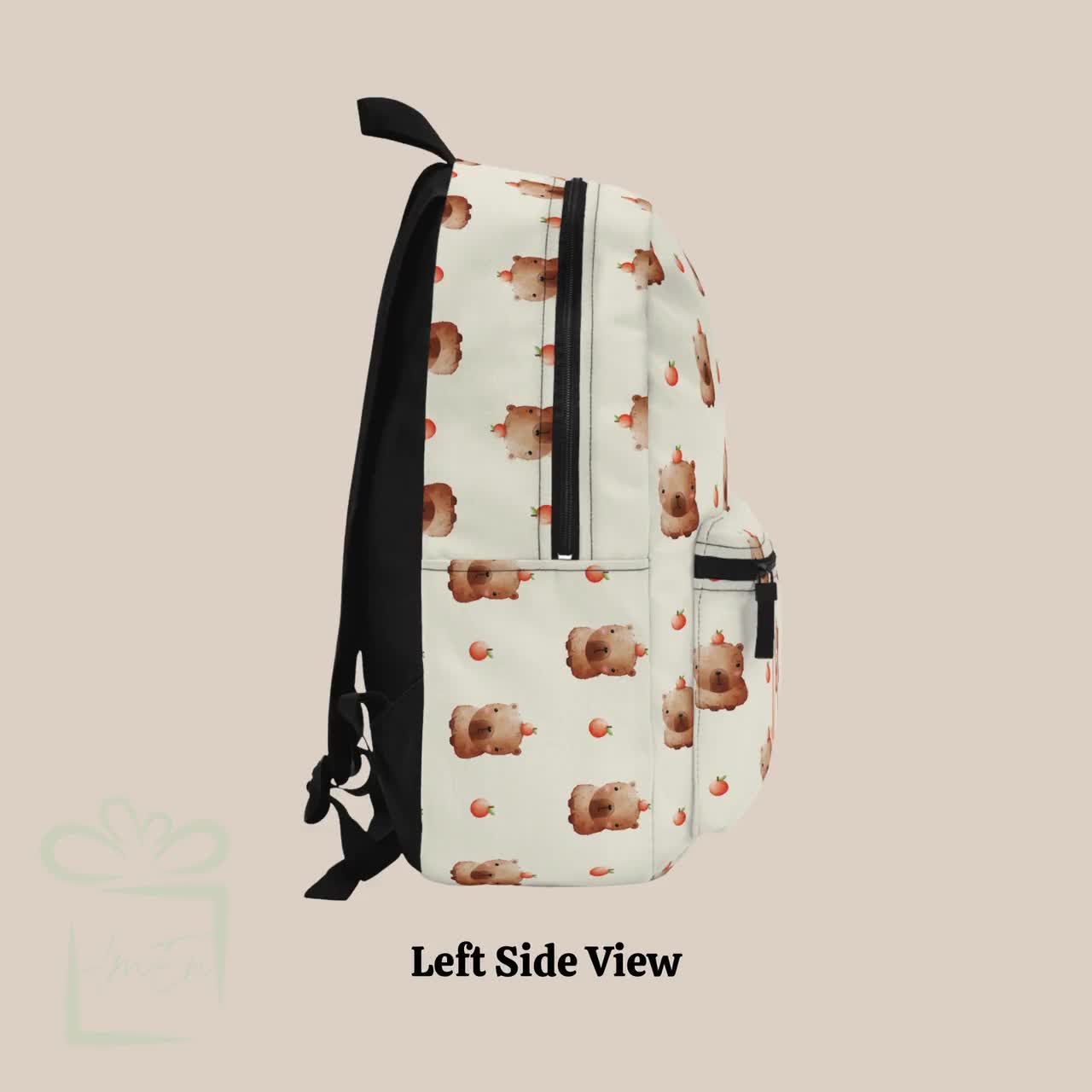 F Fityle Capybara Backpack School Bag For Outdoor Camping Backpacking Student Girls - View #10