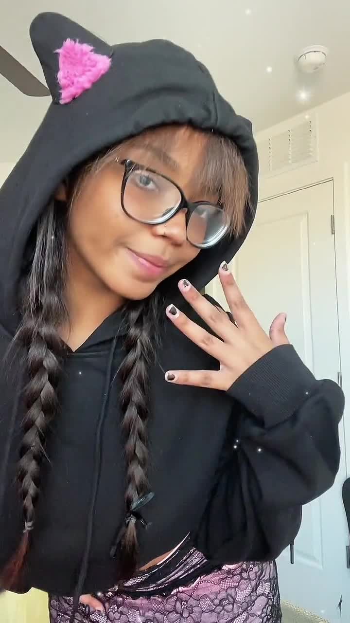 Cat Ears, Laced Shoulders, Black Cropped Hoodie - Etsy