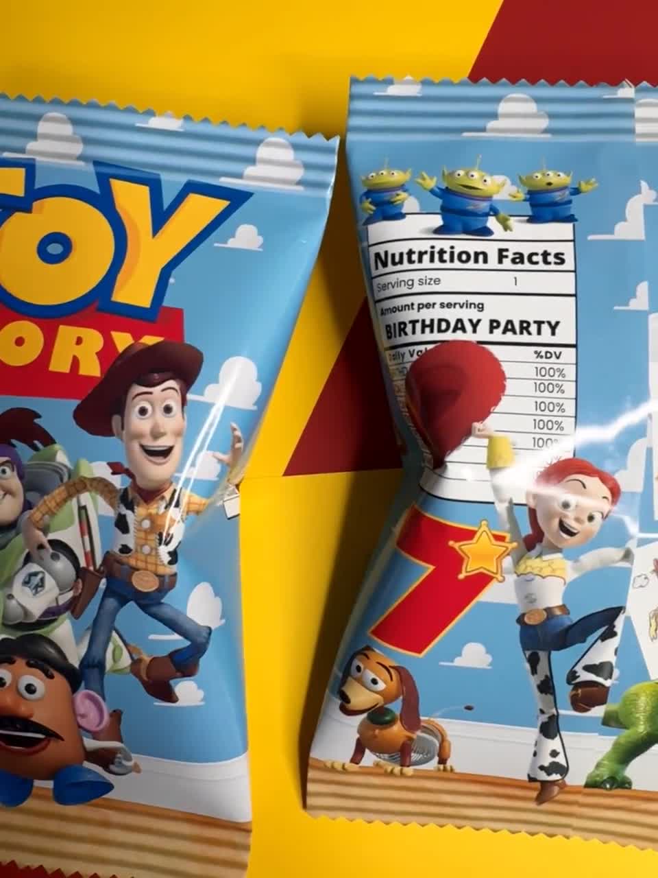 Pacotes de batata frita personalizados do Toy Story – Lembrancinhas para festa de aniversário video poster