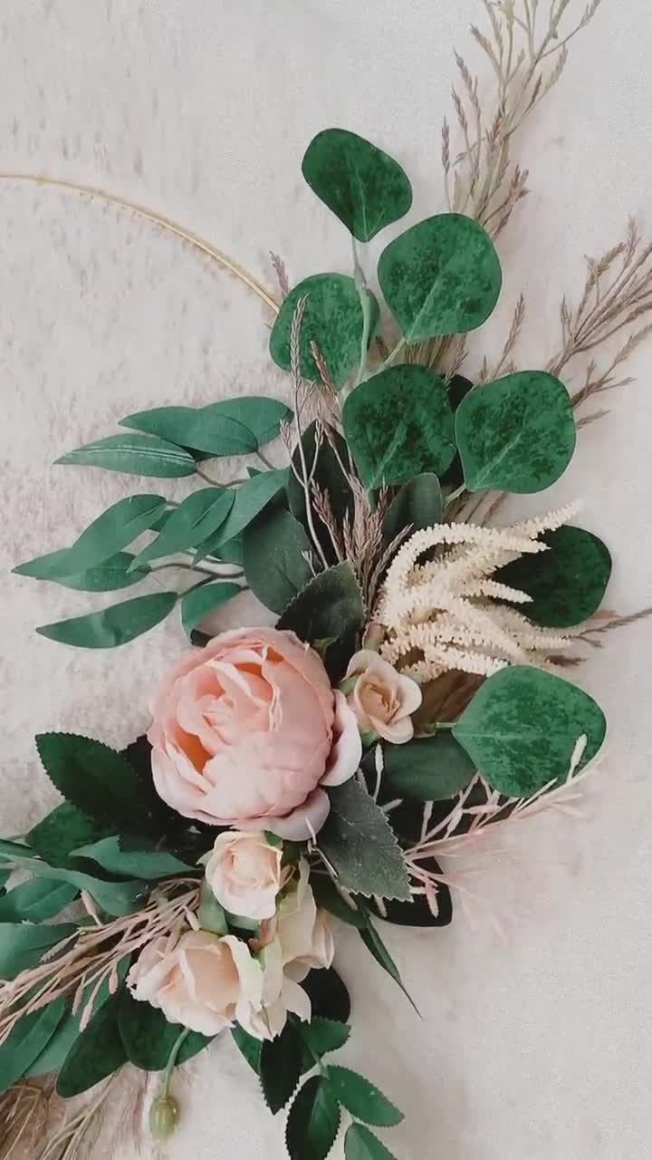 Eucalyptus Rose Spring Wreath