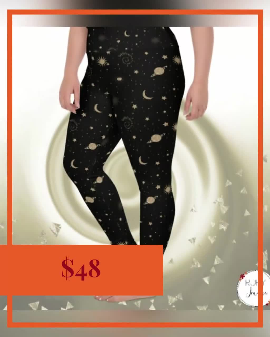 Galaxy Leggings, High Waisted Leggings for Women, Yoga Printed