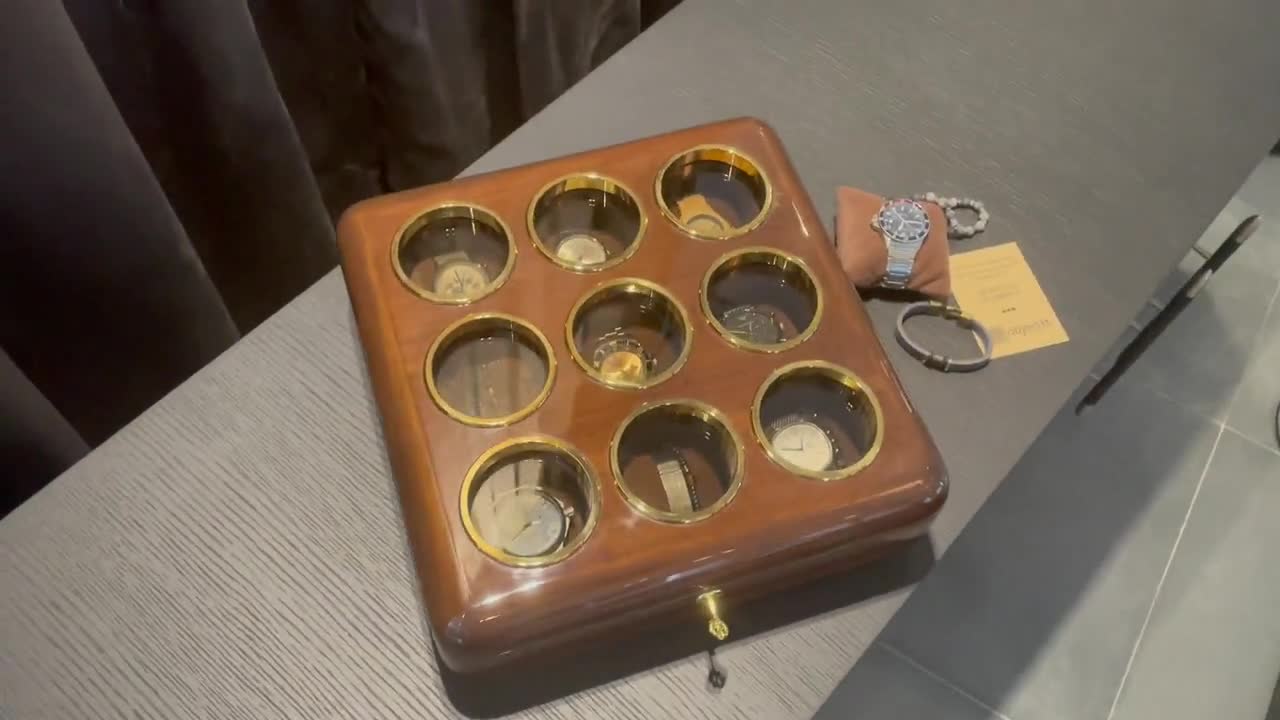 Caja de relojes con cajón para hombre, organizador de relojes de exhibición  de lujo con 12 ranuras, diseño de fibra de carbono para relojes de joyería