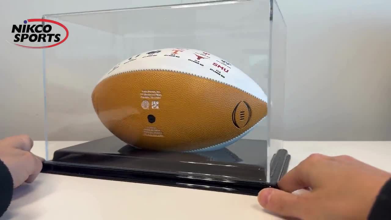 Acrylic Football Display Case | Regulation Size, UV Protection video poster