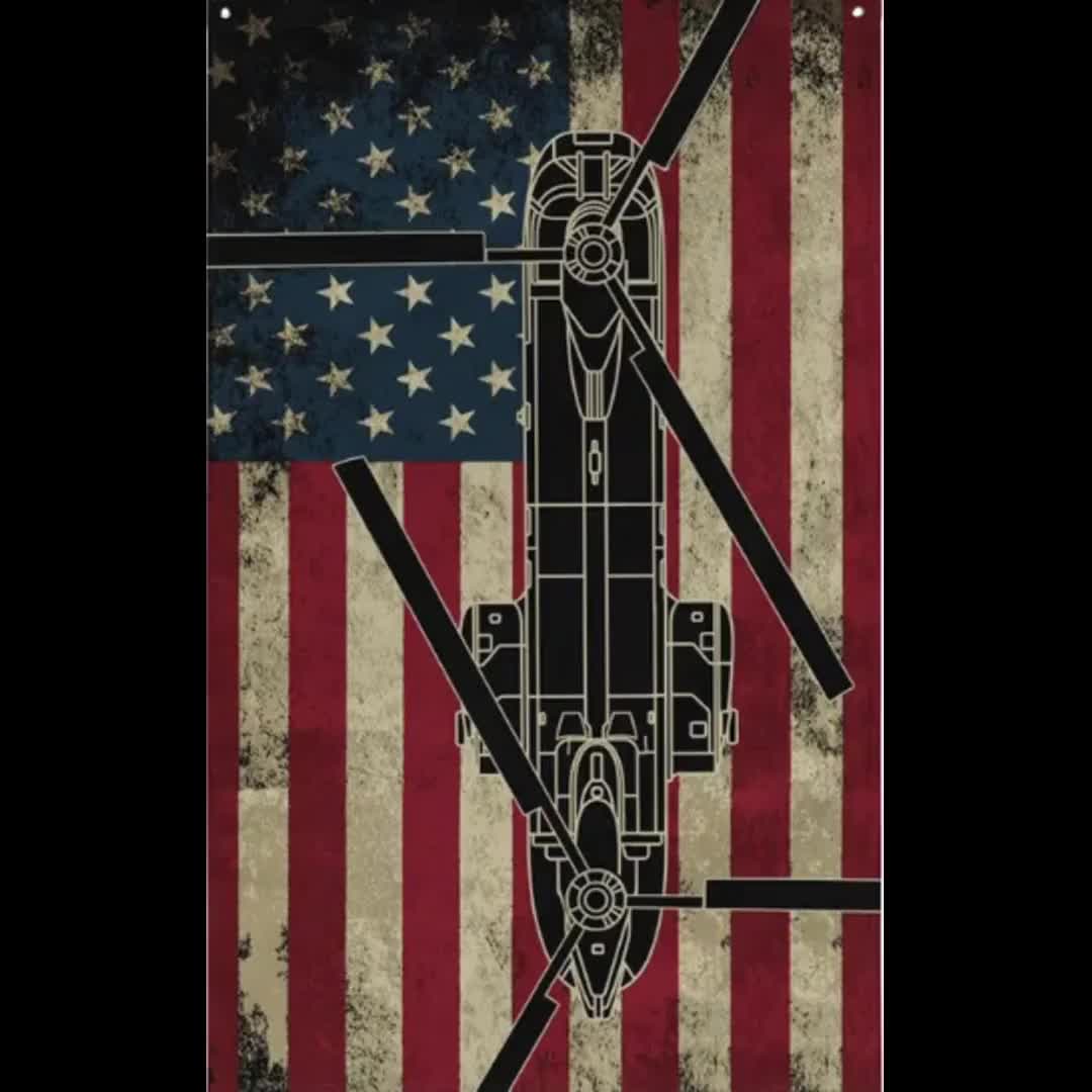 CH-46 Sea Knight Helicopter Flag video poster