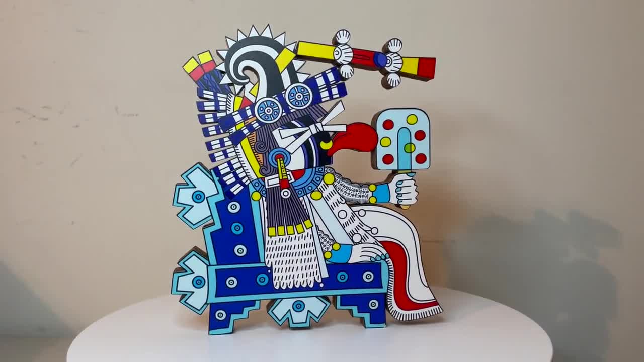 Buy Itztlacoliuhqui - Mexica Aztec - Wooden Statue - Mesoamerican