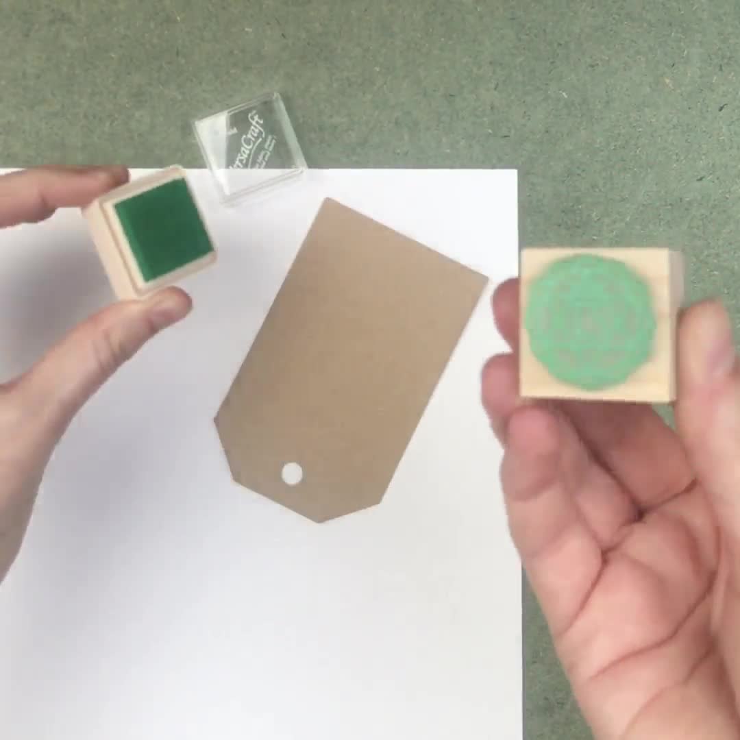 Big Green Stamp Pad for Paper and Cardboard, 6 Inches Ink Pad for