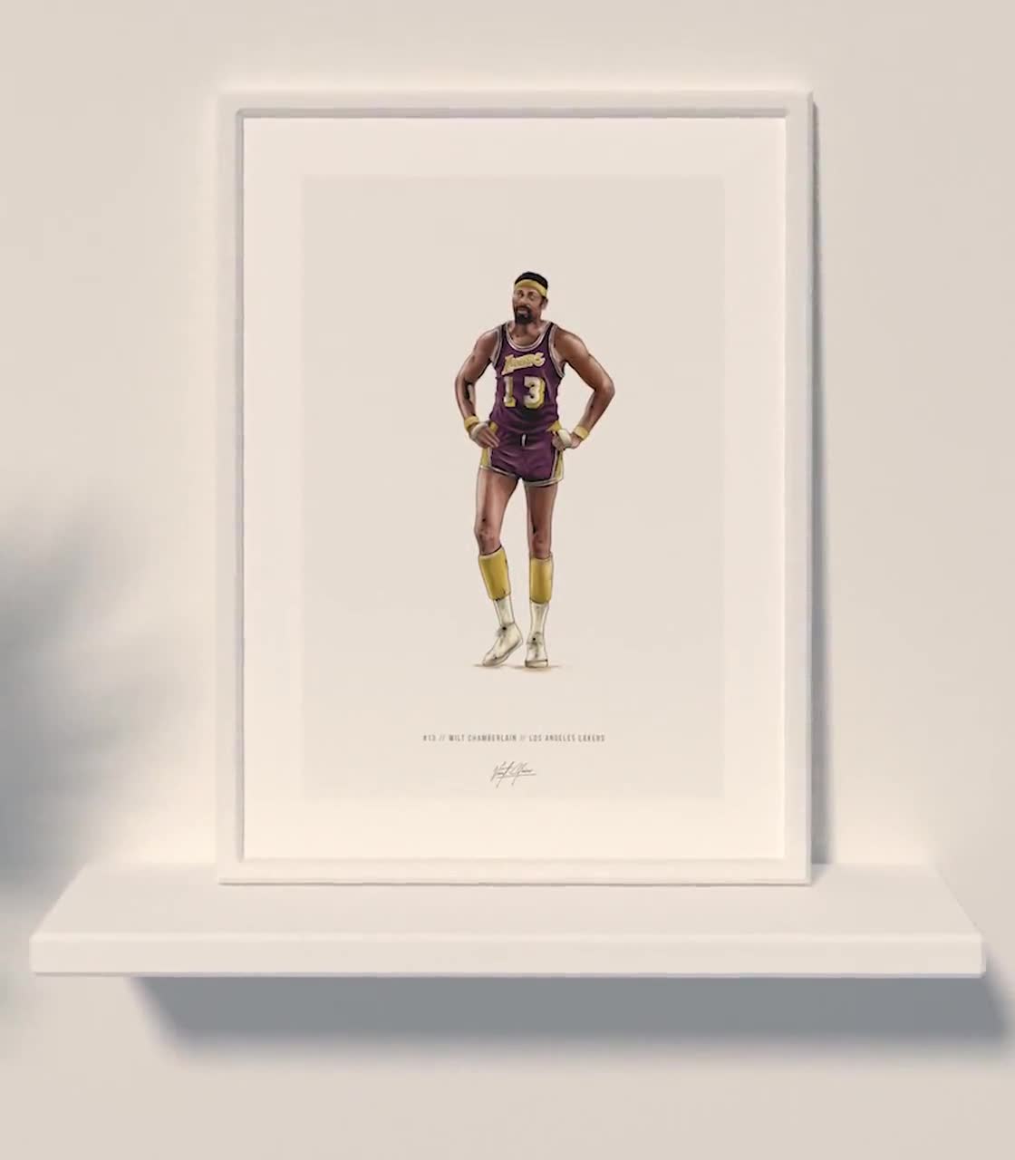 Wilt Chamberlain Los Angeles Lakers Basketball Art Drawing - Etsy Israel