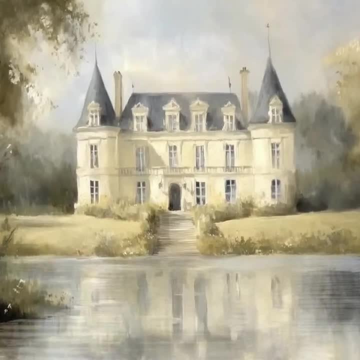 Französisches Vintage Ölgemälde: Ölgemälde Öl auf Leinwand (Digitaler Download) video poster