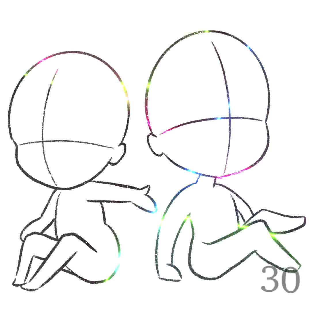 Chibi Body Stamp Love Edition: 24 Chibi Couple Base Poses