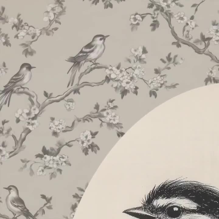 すずめページ 印刷可能なヴィンテージの鳥のスケッチ | ニュートラルなファーム