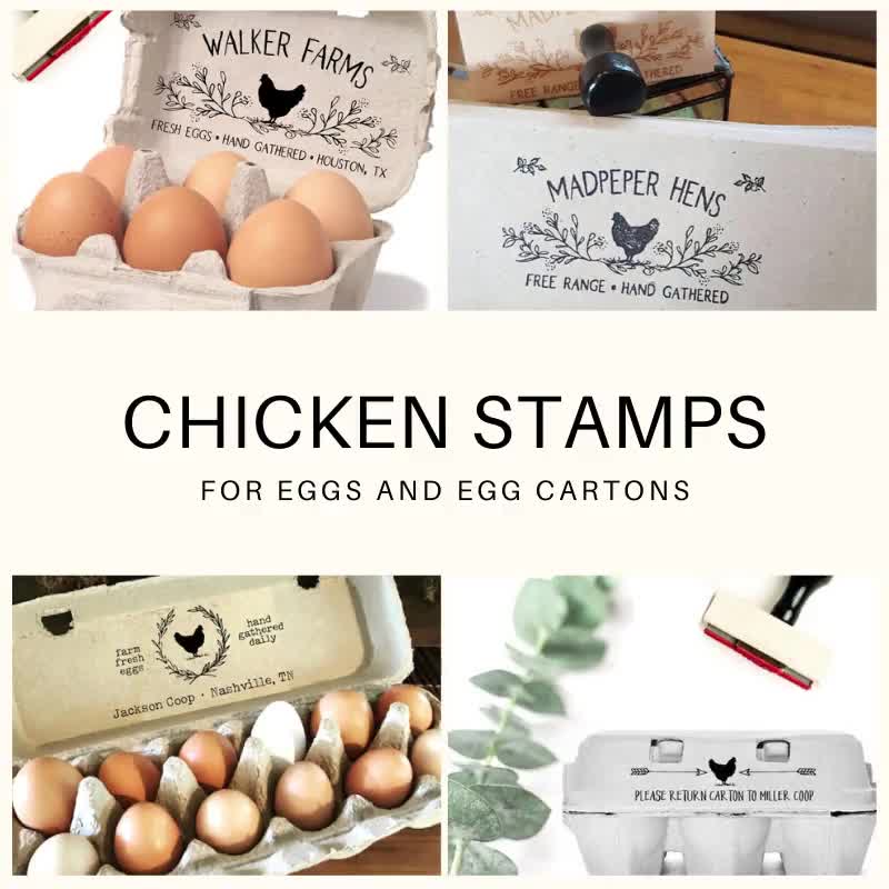 Personalized Egg Date Stamp for Egg Cartons Chicken Egg 