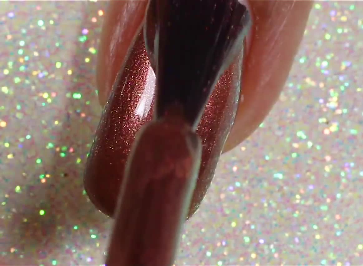 Nail Chocolate Glitter with Shimmer Gradient