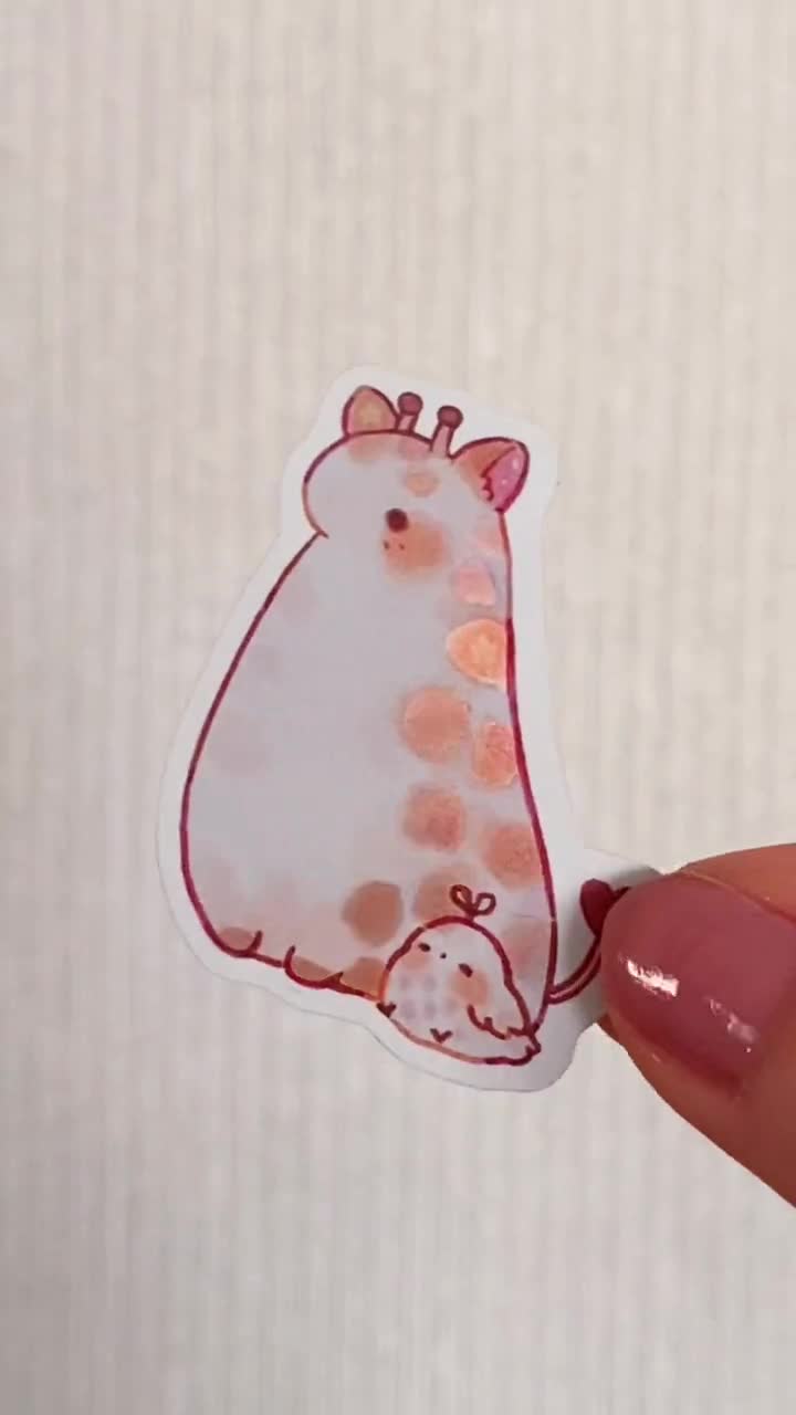 Cute Chonky Animals Stickers/ Gold Foil/ Die Cut Stickers/ Laptop Stickers/  Cute Stickers/ Vinyl Stickers/ Journal/ Bottle/ Art 