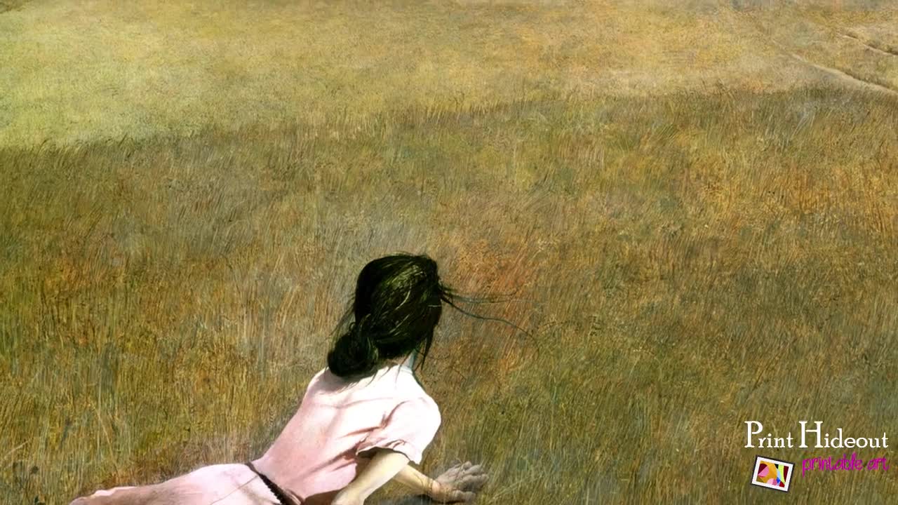 Christina's World Art Print - Vintage 1948 Painting of Young