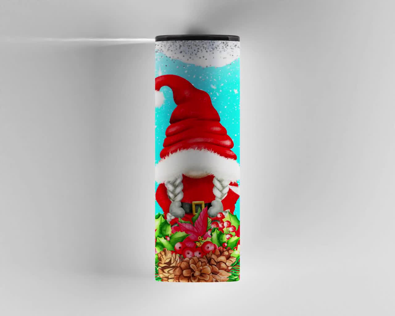 Custom Christmas Gnome Tumbler w/Straw, Winter Tumbler, Christmas Gift –  Murrers Monograms and More