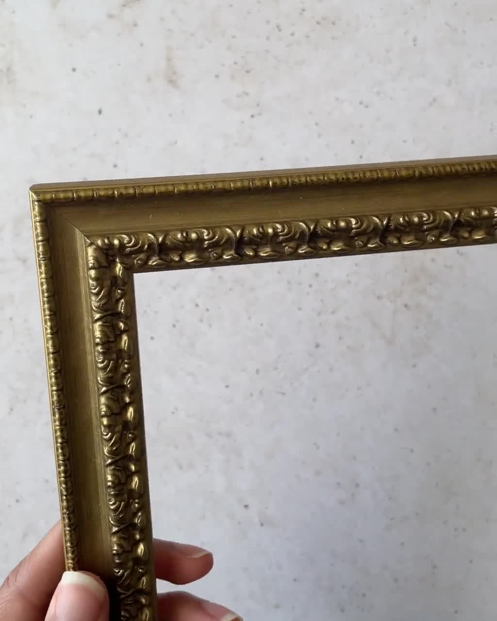 Clara Gold Frame. Gold Picture Frame. Thin Ornate Frame. Small Picture  Frames. Ornate Frame Art. Easel Picture Frames. Victorian Style Frame