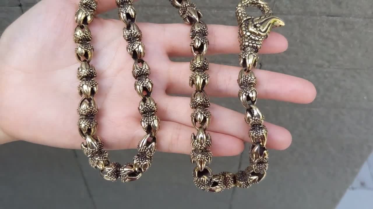 Brass Dragon Claw Wallet Chain - Etsy 