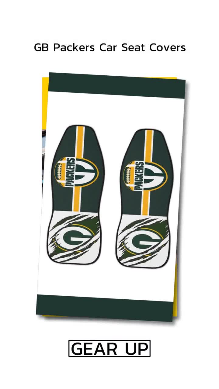 Green Bay Packers Car Accessories Armrest Cushion Cover Universal,fans Gift