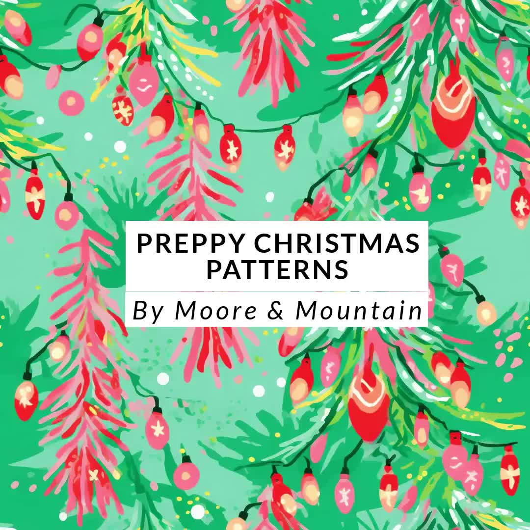16 Preppy Christmas Seamless Patterns Graphic by BLDGtheBrand