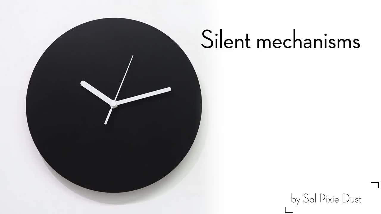 Reloj Pared Negro Mecanismo - Lágrima Negra Home - Reloj