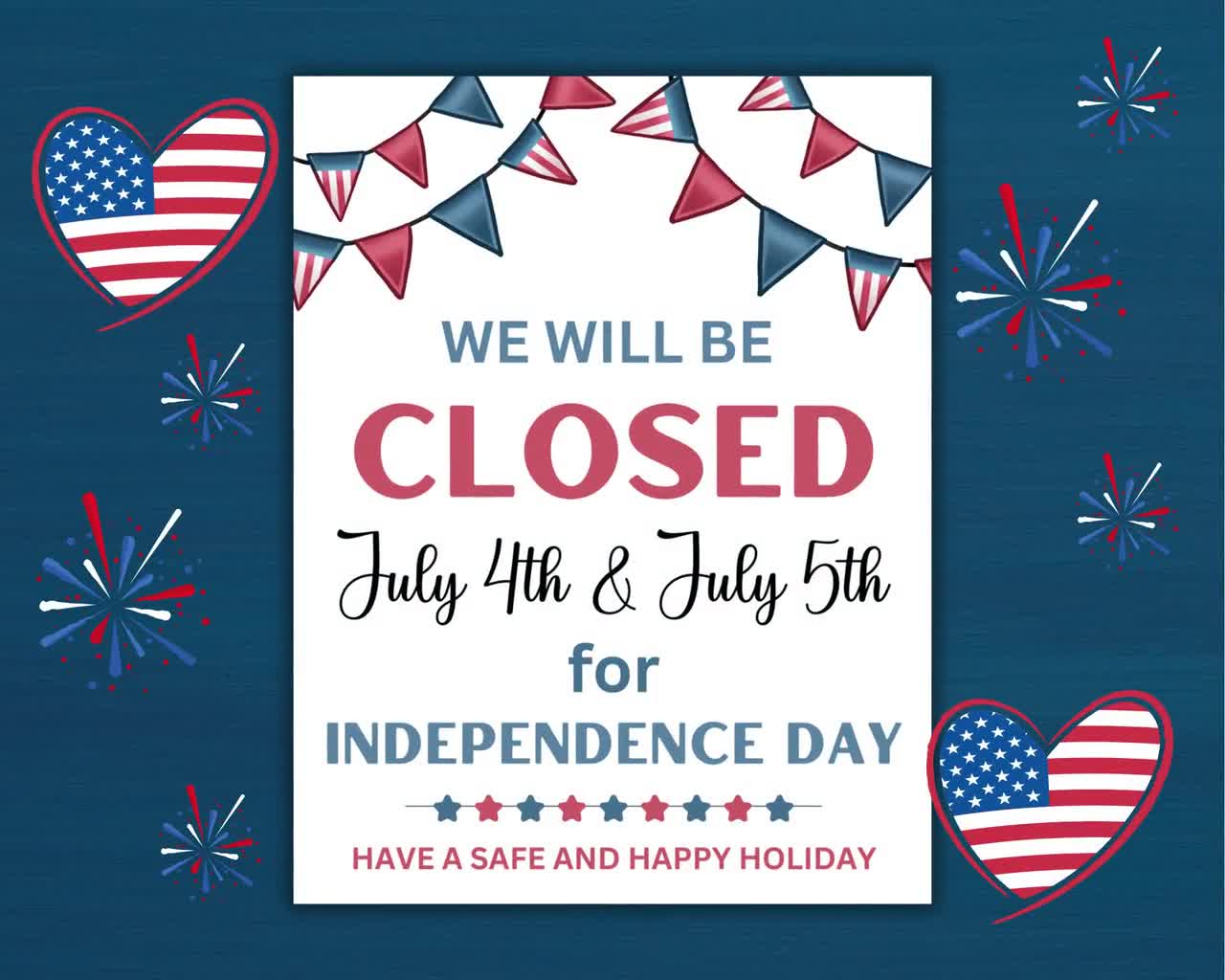closed-for-july-4-and-5-printable-sign-instant-download-pdf-jpg-business-sign-holiday-closure-notice-office-sign-digital-download-etsy for Closed For 4th Of July Sign Free Printable Closed for July 4 and 5 Printable Sign, INSTANT DOWNLOAD, Pdf, Jpg, Business Sign, Holiday Closure Notice, Office Sign, Digital Download - Etsy for Closed For 4th Of July Sign Free Printable
