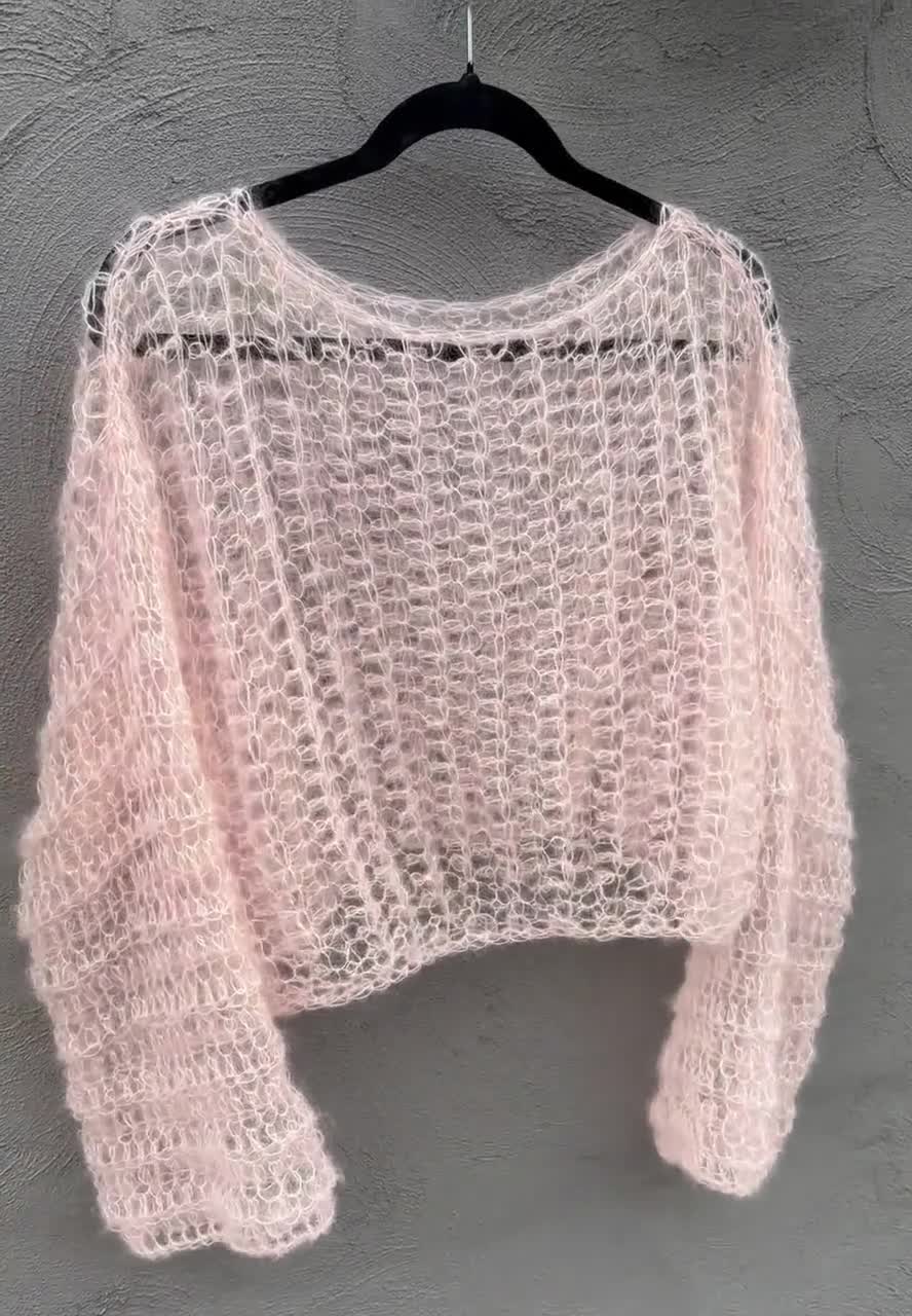 トップス Holey Pattern Mohair Sleeve-less Top il_340x270.1932180888_6tip.jpg