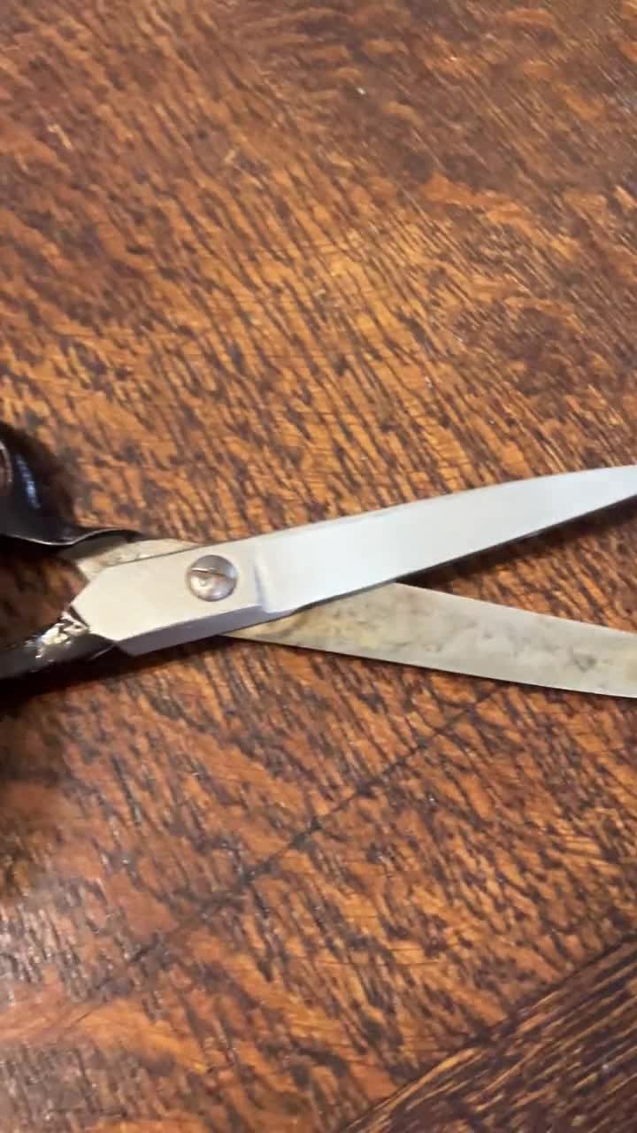 1940年代の小型6インチ家庭用ストレートハサミ、ステンレススチール製