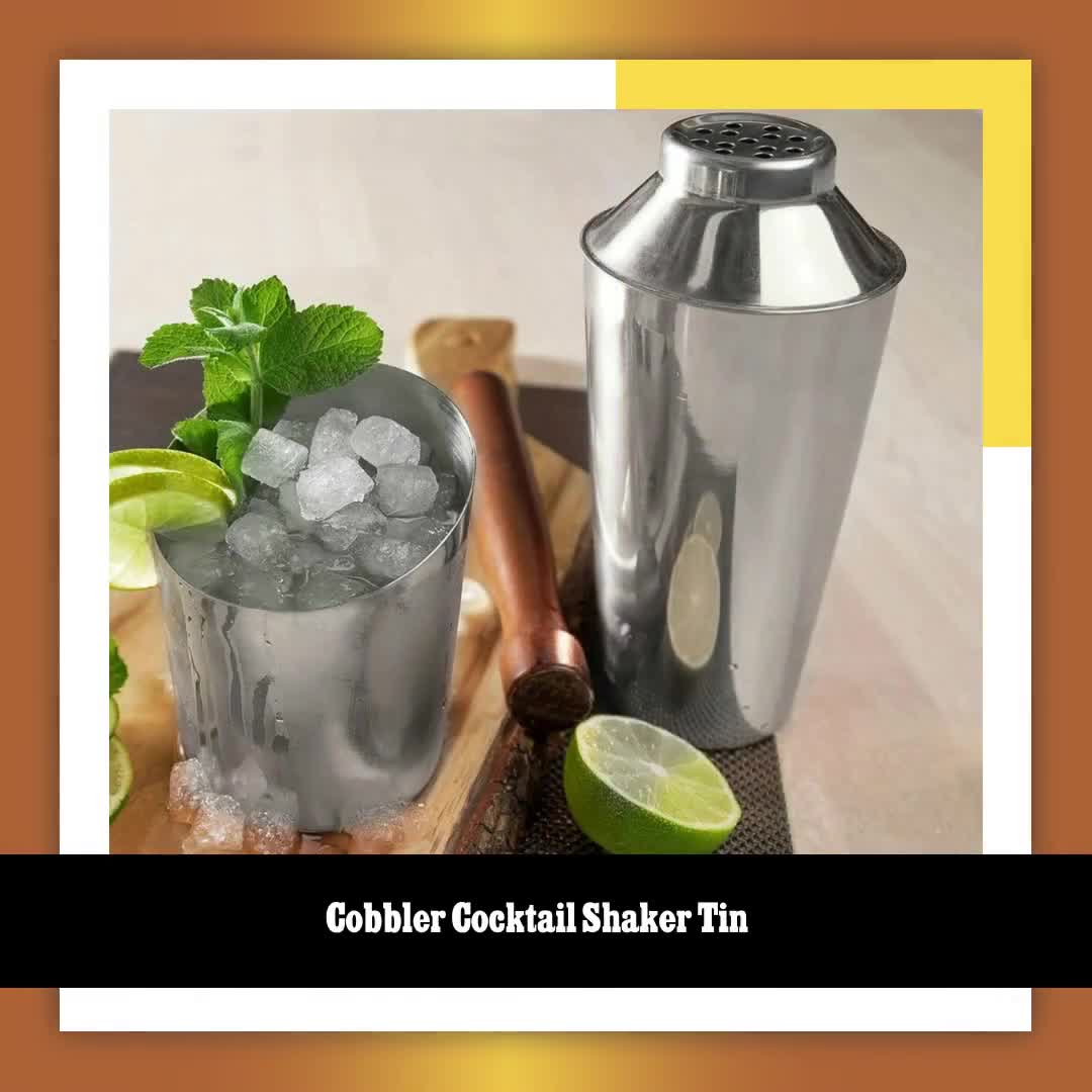 Acopa 28 oz. Stainless Steel 3-Piece Cobbler Cocktail Shaker