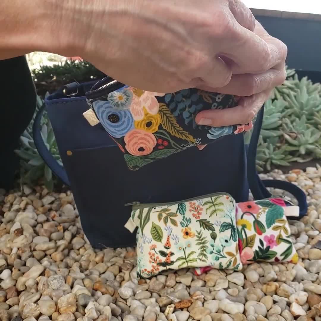 Small Fabric Zipper Pouch, Purse Organizer, Rifle Paper Co