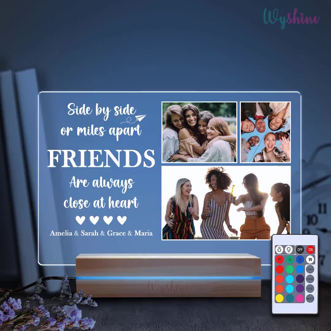Best Friends Gifts - Personalized Besties Night Light Photos Best Friend  Birthday Gift Friend Group Name Light Ideas Bff Photo Gifts Sisters Gifts  25120