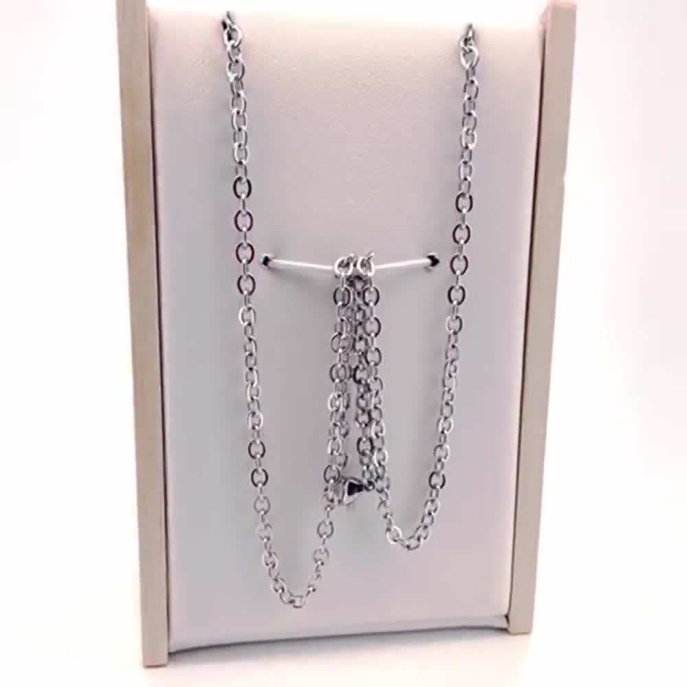 Pendentif Croix En Argent 925 - Chaînette Métal Offerte - Très Bon état - Occasion
