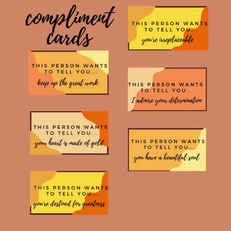 Printable Compliment Cards | Positive Notes | Printable Kindness Cards | Acts of Kindness | 100+ Card BUNDLE + Write Your Own - Etsy printable-compliment-cards-positive-notes-printable-kindness-cards-acts-of-kindness-100-card-bundle-write-your-own-etsy