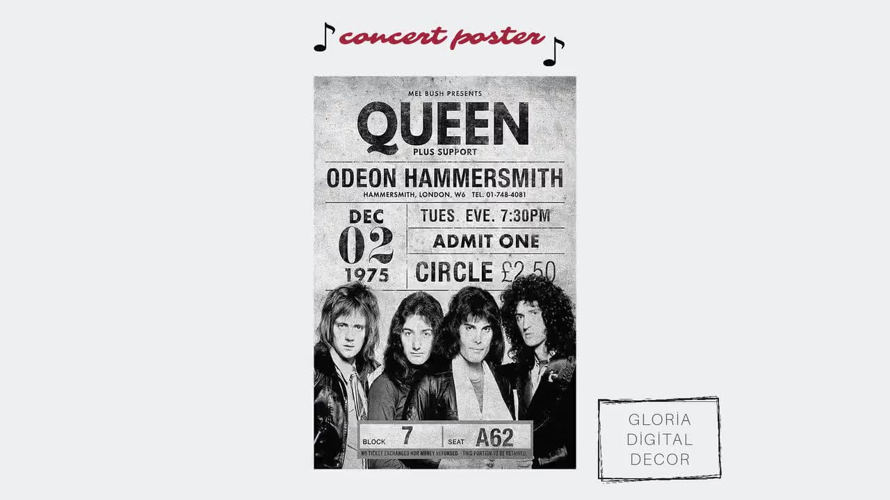 530PCS Vintage Concert Poster, Retro Band Poster, Classic Rock
