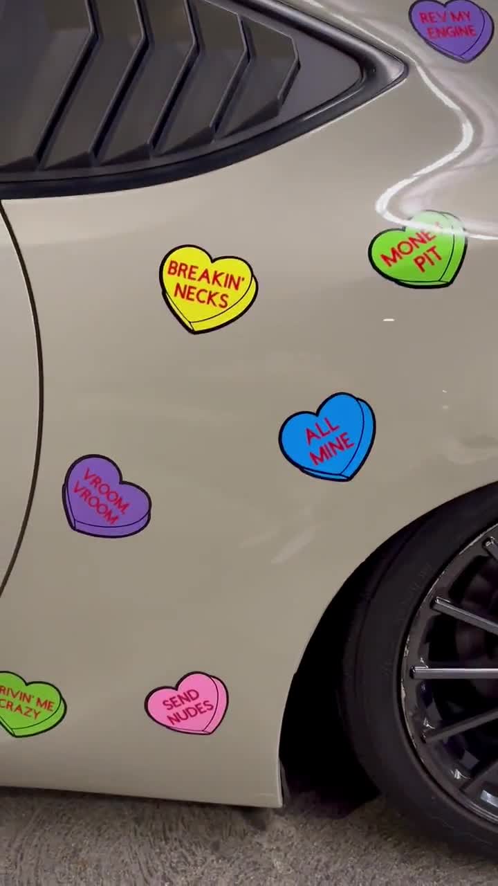 Conversation Hearts Livery Car Decals - Valentines Day Car Edition