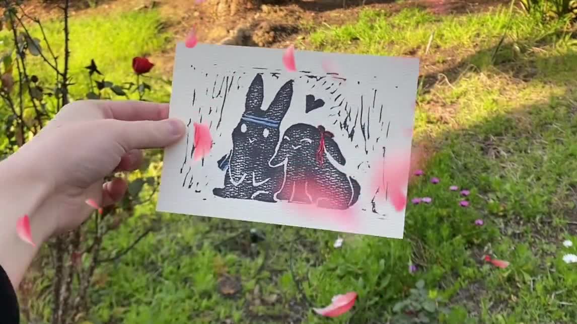 Wangxian Bunny Stamp Art Print: MDZS - Etsy