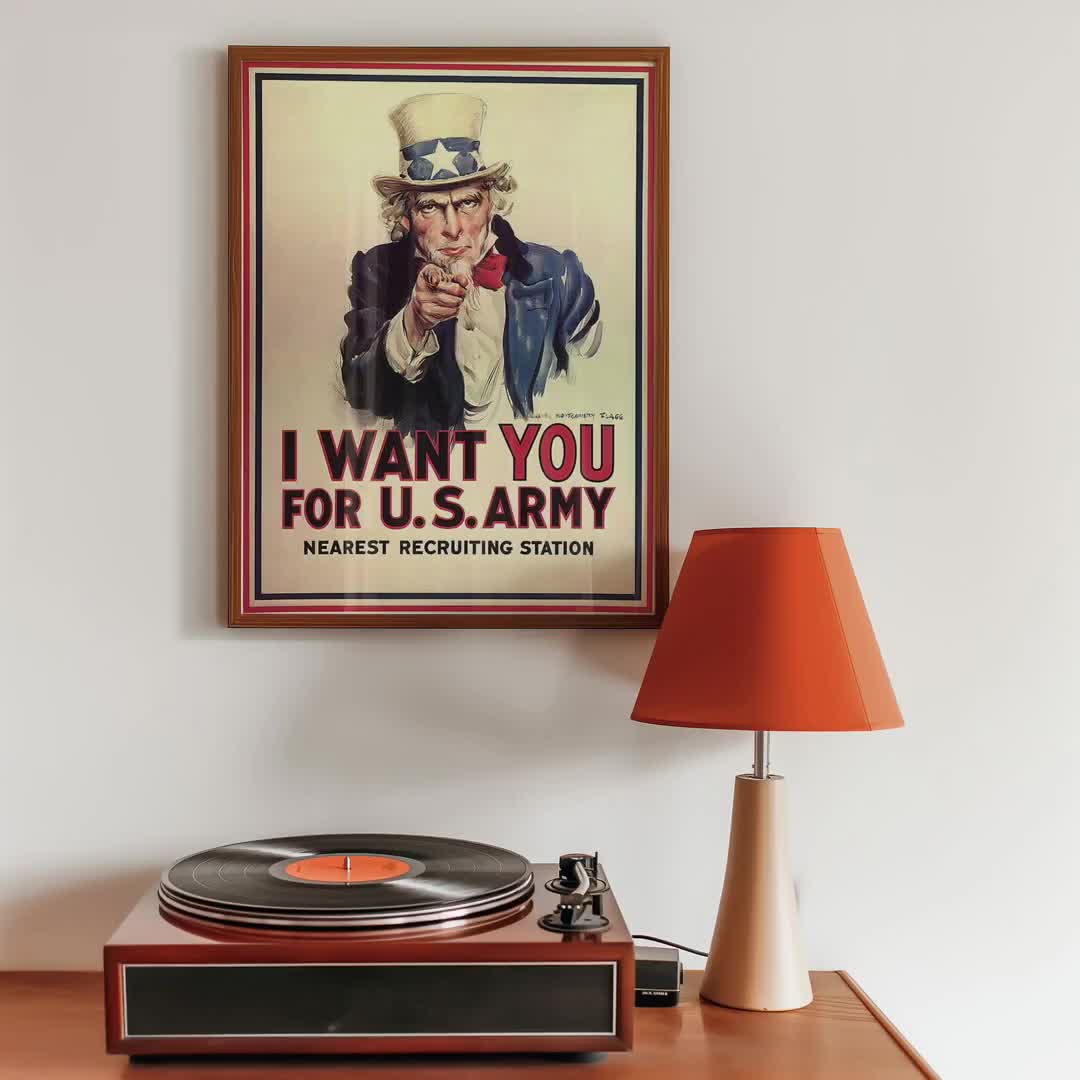 アンクル・サム「I Want YOU」アメリカ陸軍ポスター – 第一次世界大戦