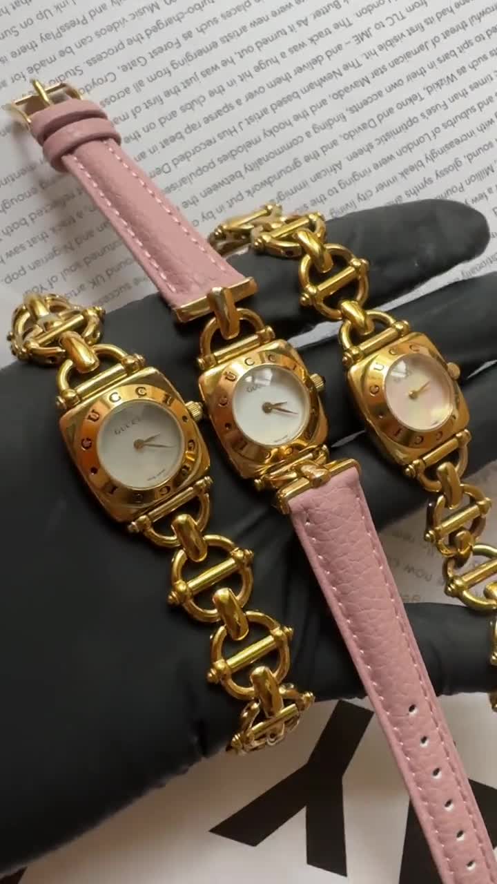 GUCCI ゴールド　6400L 腕時計 Gucci 6400L Watch Horsebit Quartz Women's Gold White Dial Working