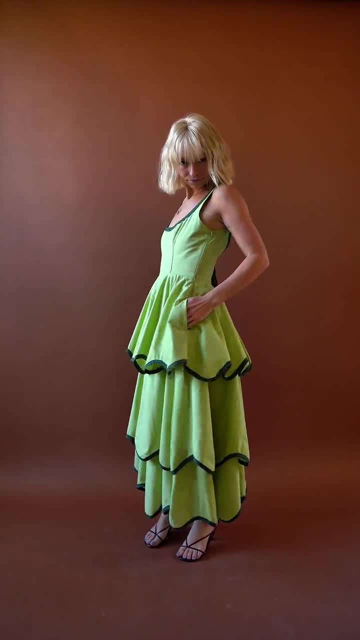 The Millie Dress in Matcha - BACKORDER The Millie Dress in Matcha - BACKORDER