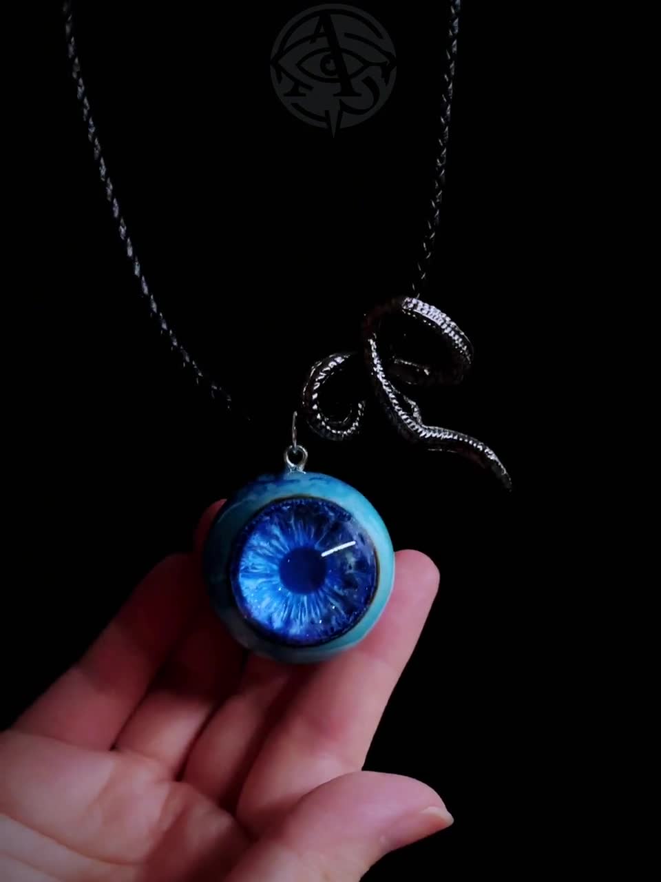 White Walker Eyeball Pendant Necklace, Halloween Gift Idea, Custom