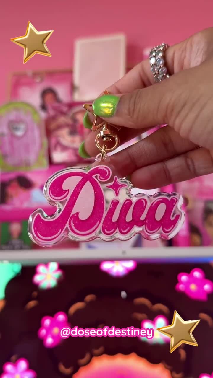 Dose of Diva Keychain | Pink, Cute, Y2k, 2000s, 00s - Etsy