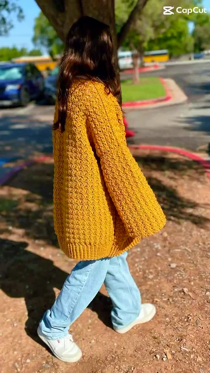 Cozy Crochet Cardigan for Women With Pockets Lightweight Sweater