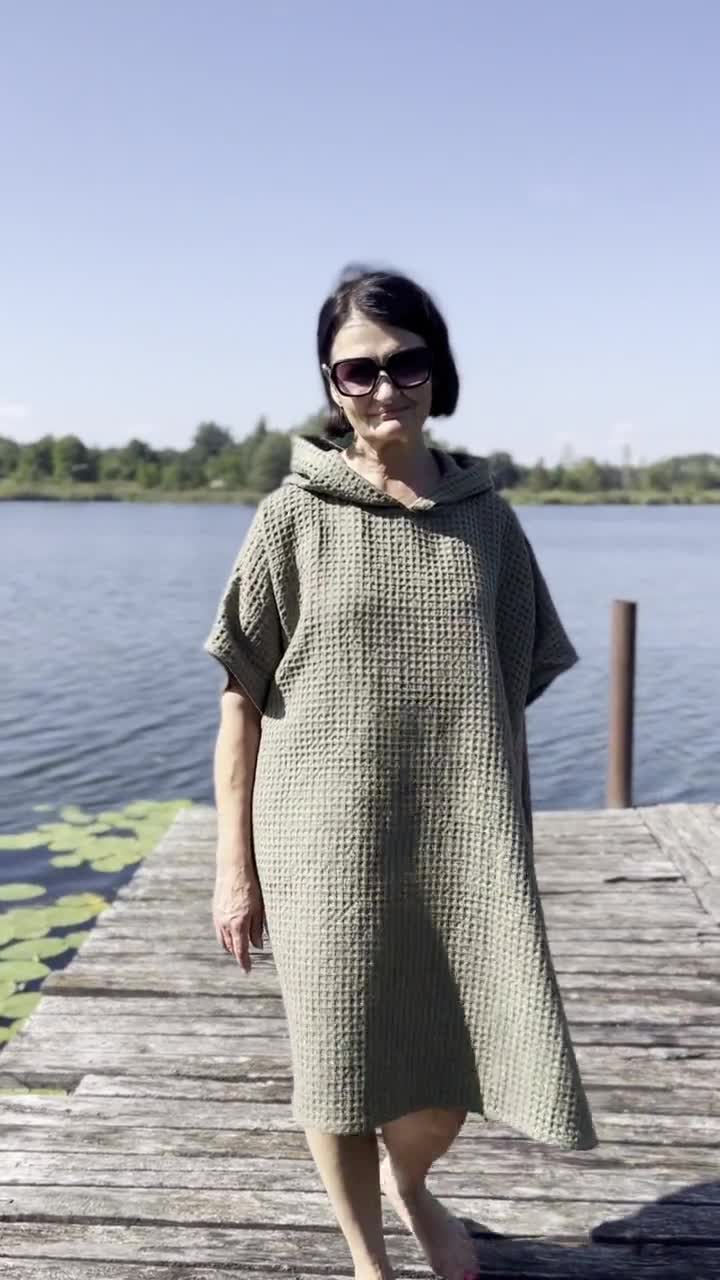Surf Poncho Women Beach Wear, Oversized Leisure Poncho