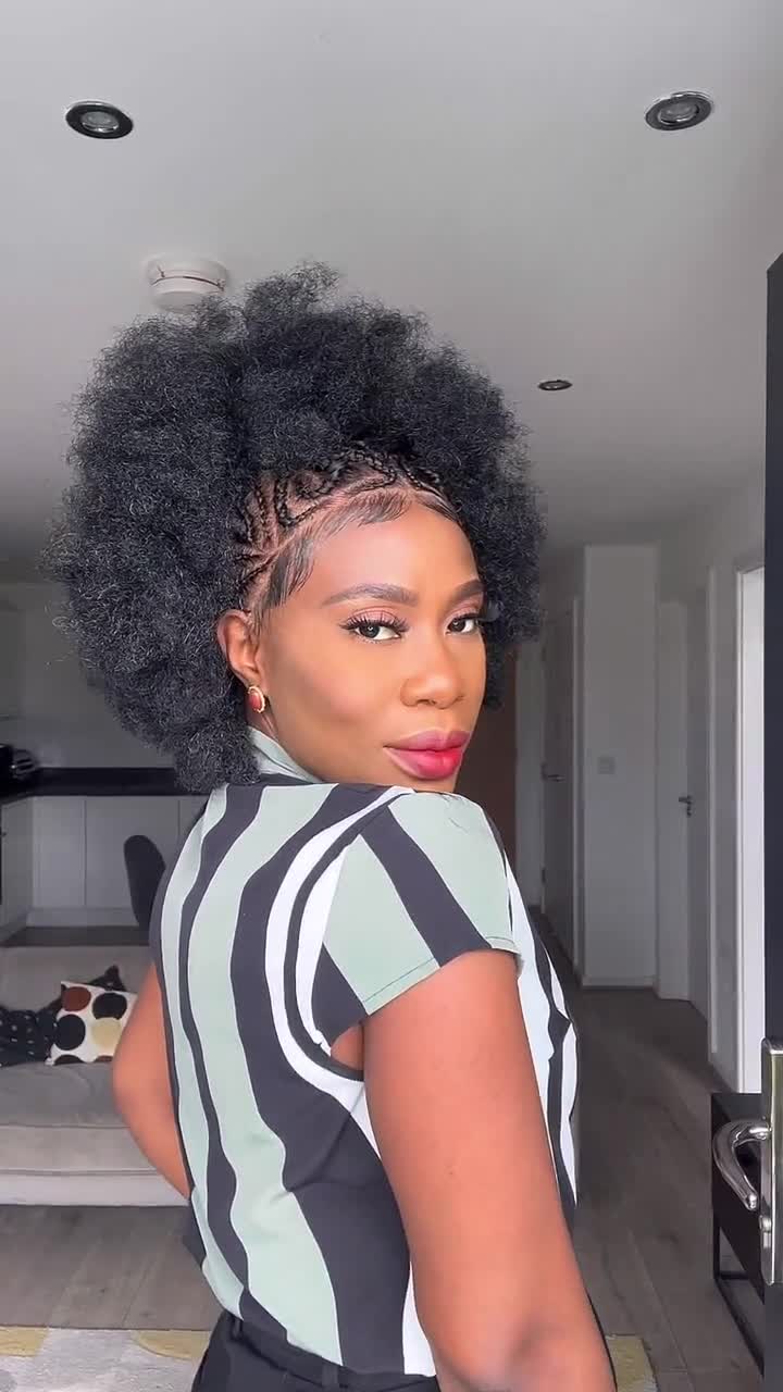 Short Afro Cornrows Braid Wig, Braided Wig, Lace Front Wig, Wig for Black  Women, Afro Wig, Lace Wig, Short Wig, Cornrow Braid Wig -  New Zealand