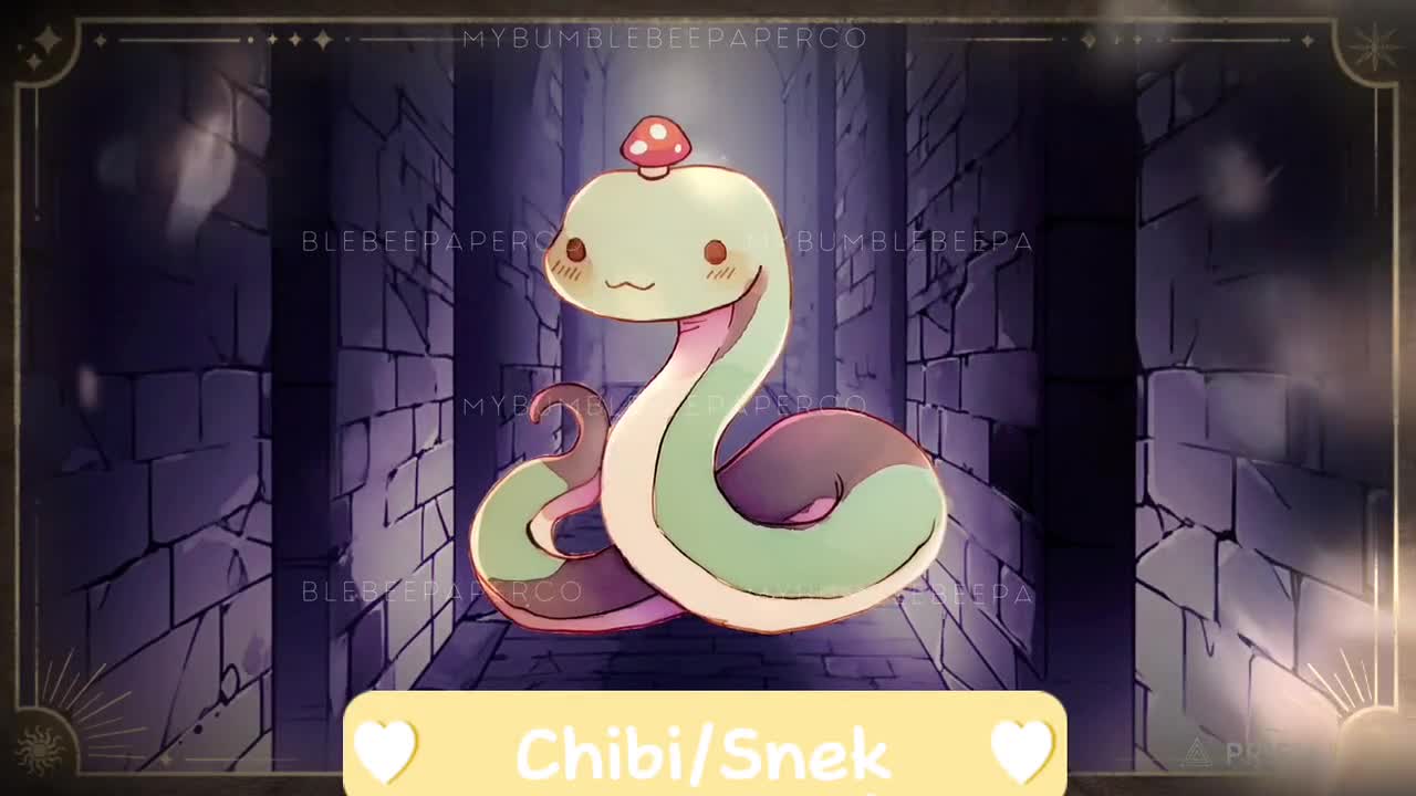 PNGTuber Snake , Stream Pet / Cute Chibi Snake / Serpent , Stream on Mobile  Device for Twitch TikTok / Spooky Snake / Twitch Avatar / Cozy