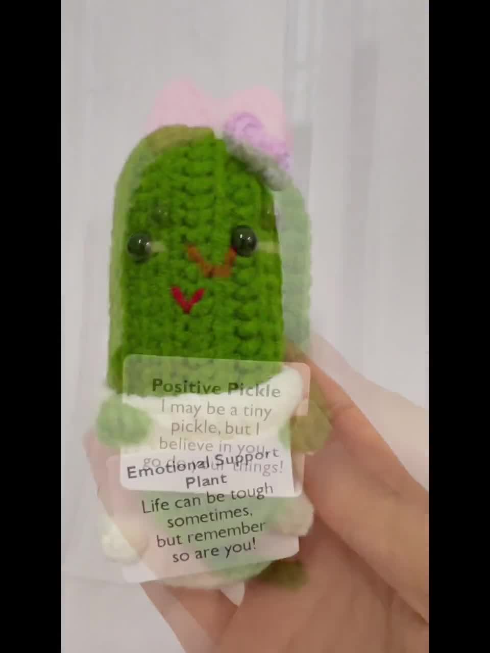 Hkeln Sie positive Gurke und Kaktus, Geschenk zur emotionalen  Untersttzung, Muttertagsgeschenk