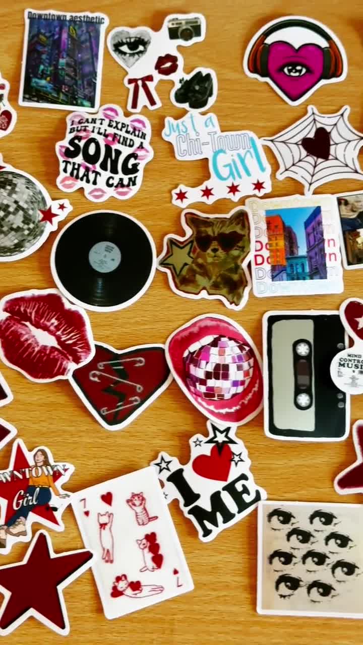 100 Adesivi Y2K Downtown Girls In Vinile - Multicolore, Fustellati, Impermeabili, Per Personalizzare Borracce E Computer
