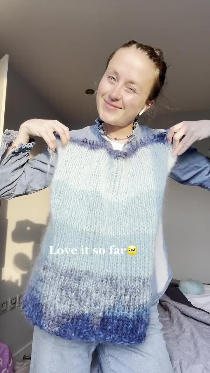 Sjøbrissweater (ENG) Knitting Pattern - Easy Knit in Mohair